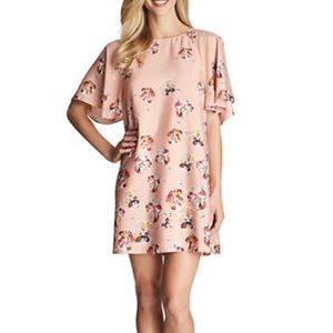 CeCe by Cynthia Steffe Floral Print Flutter Sleeve